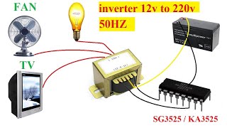 How to make inverter 12v to 220v  50hz | KA3525 SG3525
