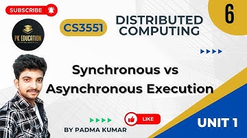 1.6 Synchronous vs Asynchronous Execution | Distributed Computing | CS3551 | Anna university R2021
