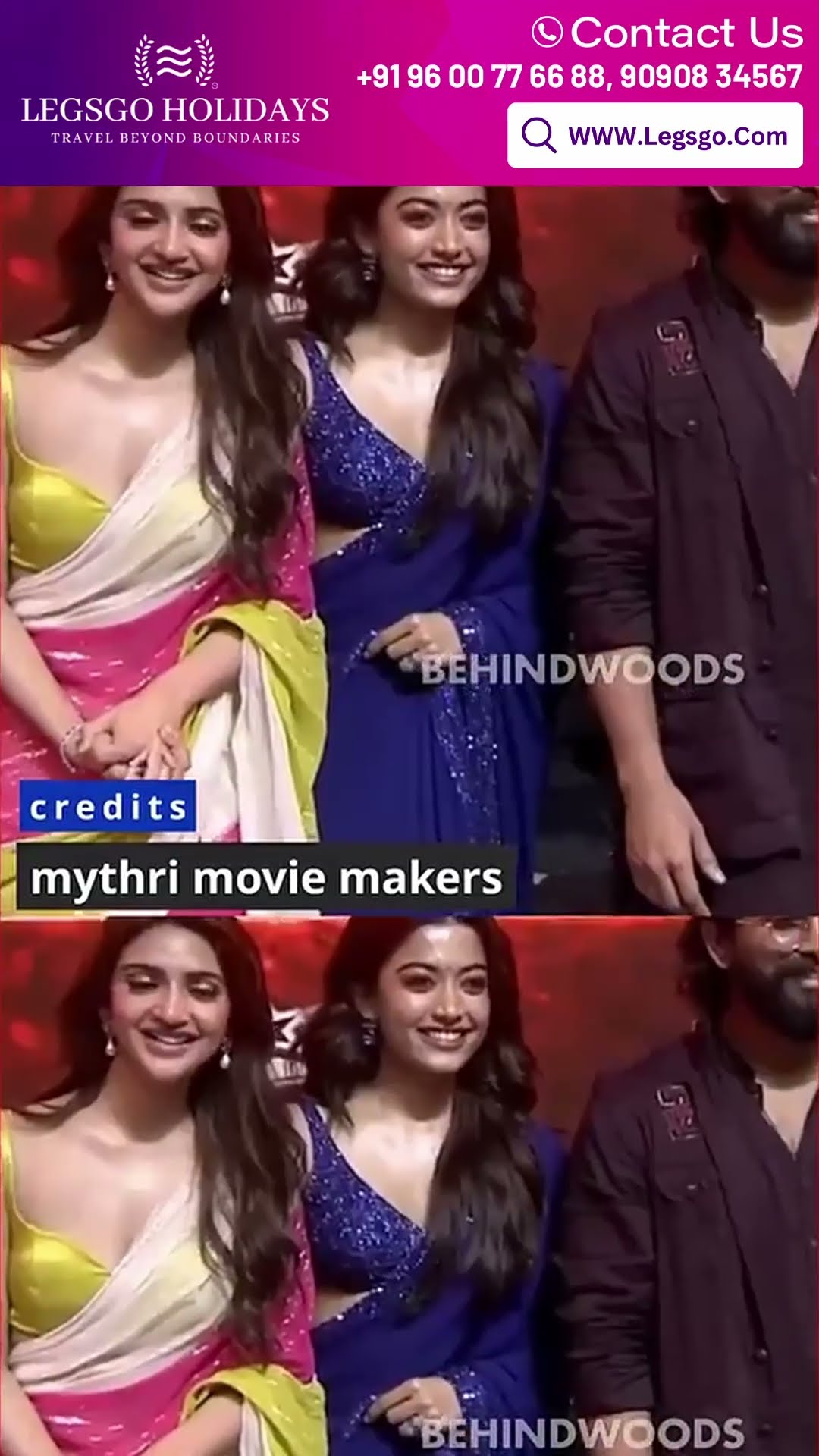 'Allu sir நீங்க முன்னாடியே  வந்துட்டீங்களா?' ? Allu Arjun-ஐ பார்த்ததும் Excite ஆன Rashmika