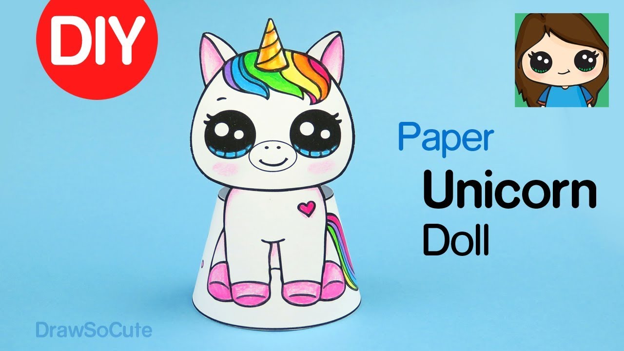 How to Make a Paper Unicorn Doll EASY DIY