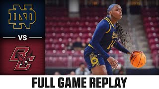 Notre Dame vs. Boston College Full Game Replay | 2023-24 ACC Women's Basketball