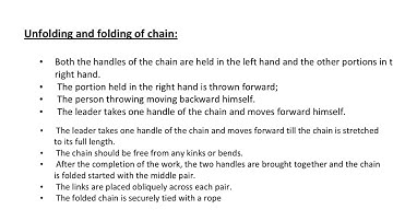 Unfolding & Folding Of Chain in Civil Engineering Survey
