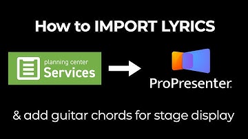 Lyrics from Planning Center into Pro Presenter