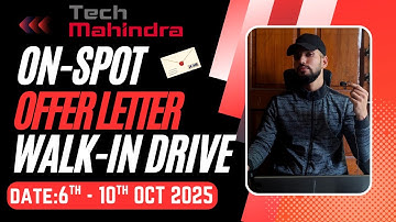 Tech Mahindra Mega Walk-In Drive | Date:6th Oct - 10th Oct 2025 | Freshers