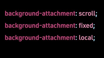 Coding for Beginners: Website Images #30— Background Attachment