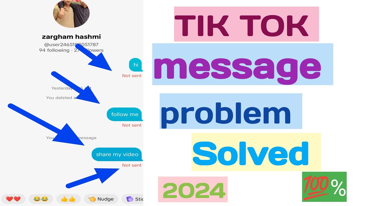 Tik Tok message not sending Fix TikTok message problem 2 mint