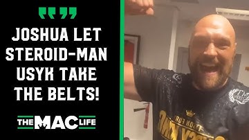 Tyson Fury calls Oleksandr Usyk "steroid man"; Slams Anthony Joshua for losing
