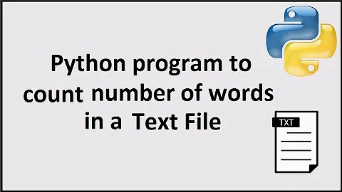 Python program to count number of words in a Text File