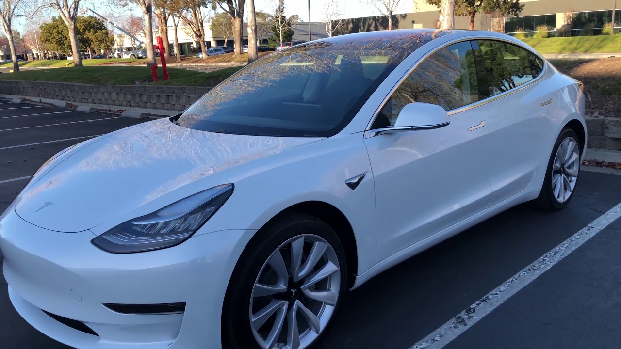 First Tesla Model 3 1st Regular Customer Delivery And Detailed