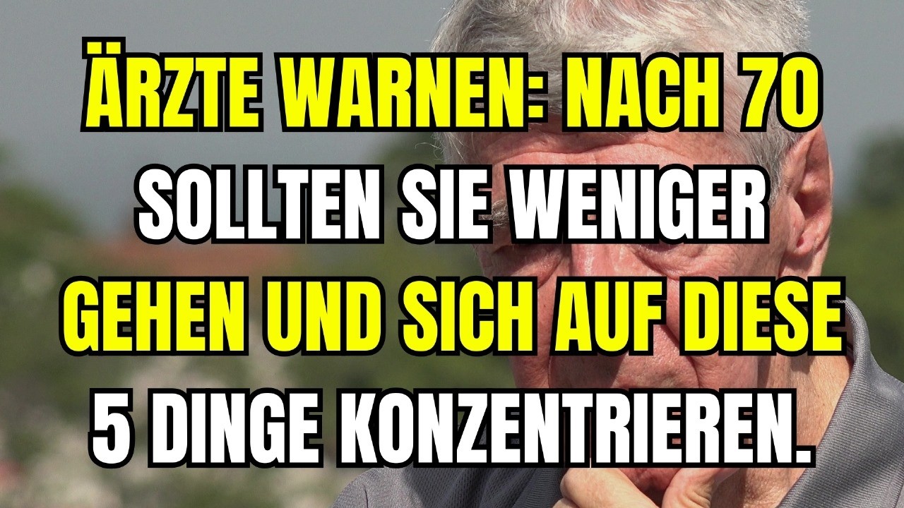 Ärztliche Warnung: Warum zu viel Gehen ab 70 das Altern beschleunigt und was stattdessen tun