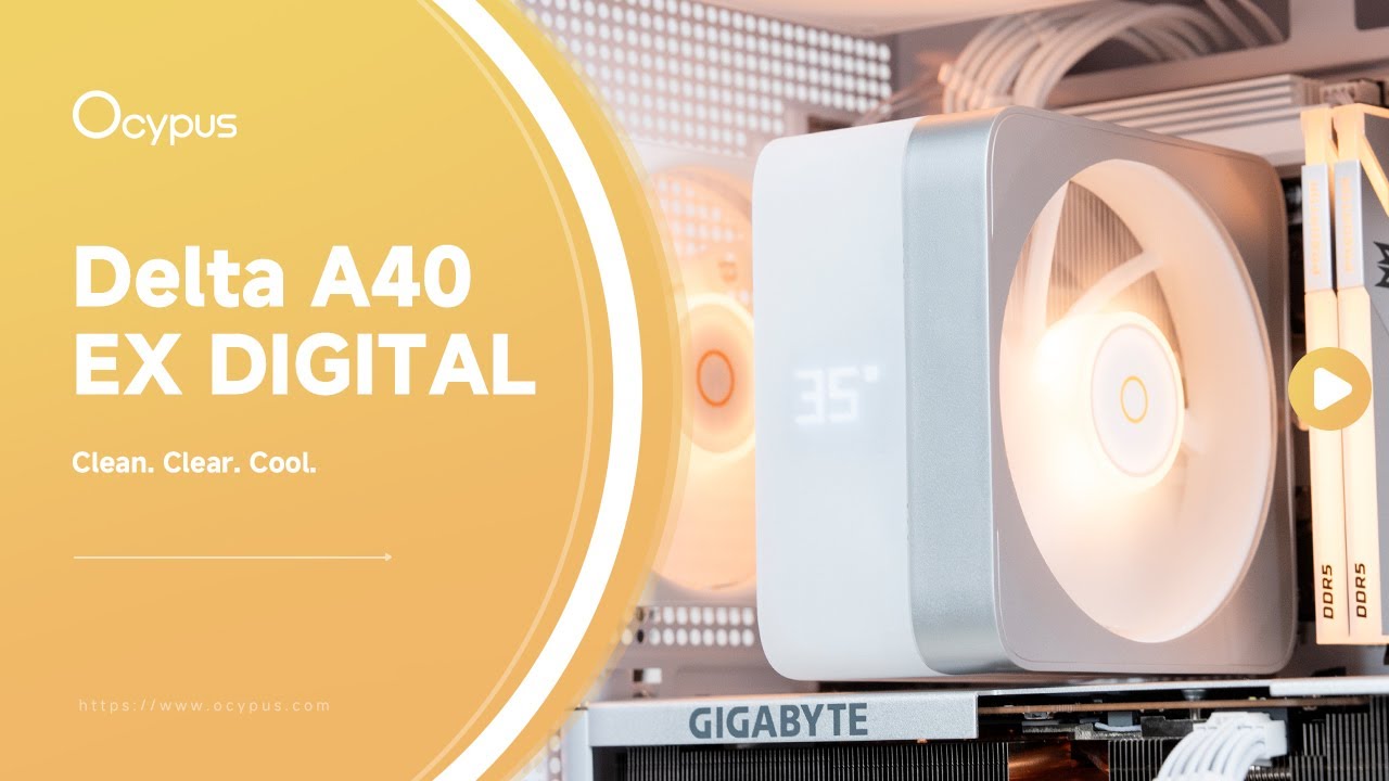 [New Collection] Ocypus Delta A40 EX WH Digital Air Cooler