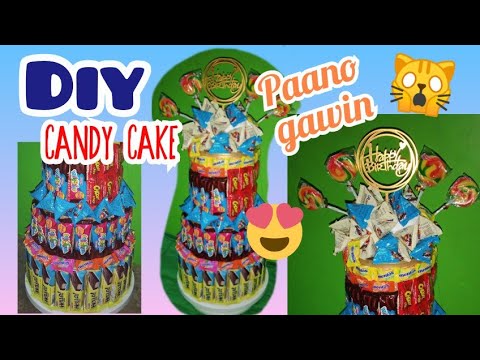Diy Candy cake using empty box/ paano gawin Ang candy cake