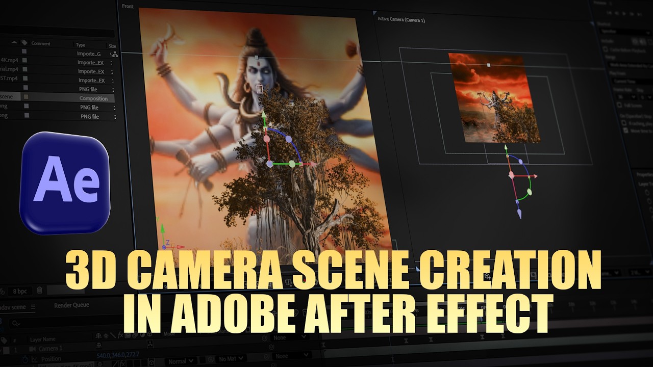 🎬 3D Camera Scene Creation in After Effects | Beginner to Pro Tutorial ...