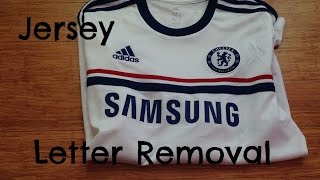 How to remove letters off a jersey