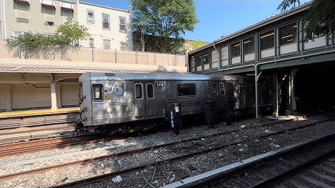 Coney Island - Stillwell Avenue bound R46 (Q) Train via Sea Beach Express passes Bay Parkway