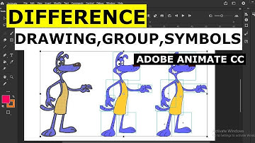 Symbols and How to group in Adobe Animate CC | Difference between normal drawing