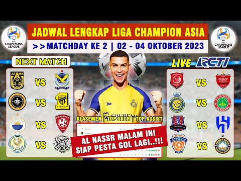 Jadwal Liga Champion Asia Malam Ini | AL NASR vs ISTIKLOL | Klasemen Liga Champions AFC 2023 Terbaru Jadwal Liga Champion Asia Malam Ini | AL NASR vs ISTIKLOL | Klasemen Liga Champions AFC 2023 Terbaru Thumbnail