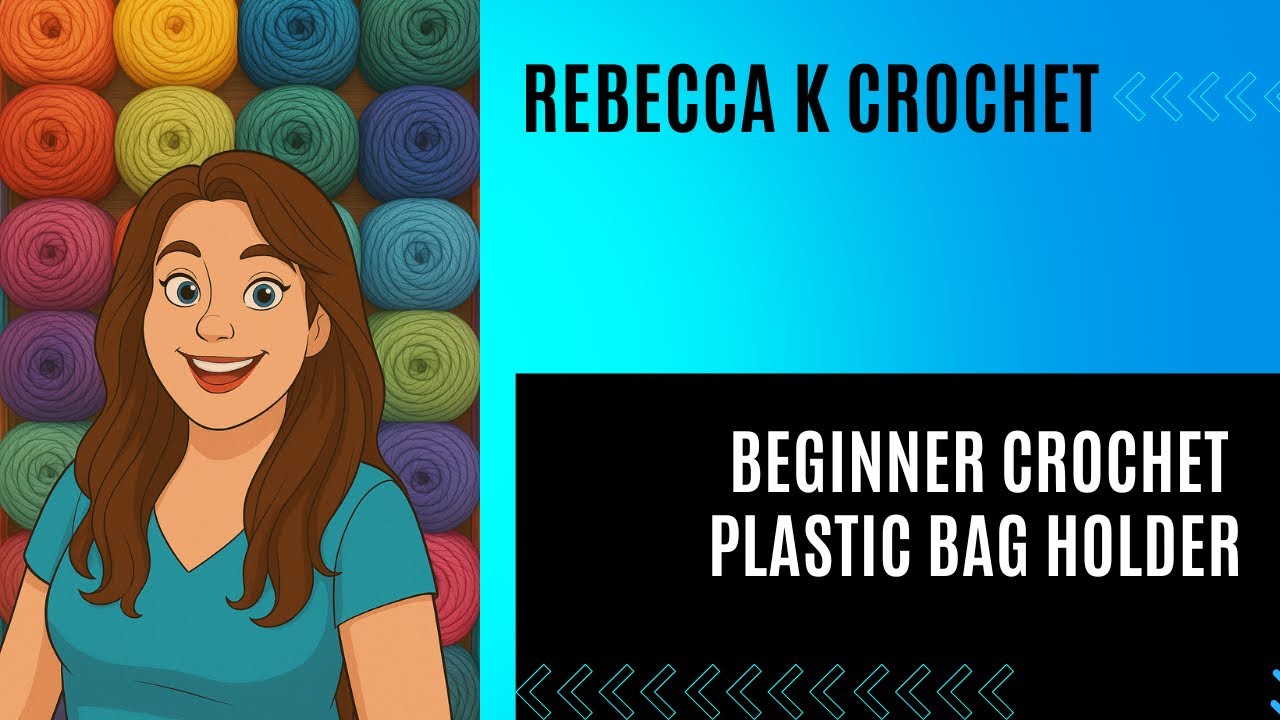 Схема вязания крючком держателя для пластикового пакета для начинающих