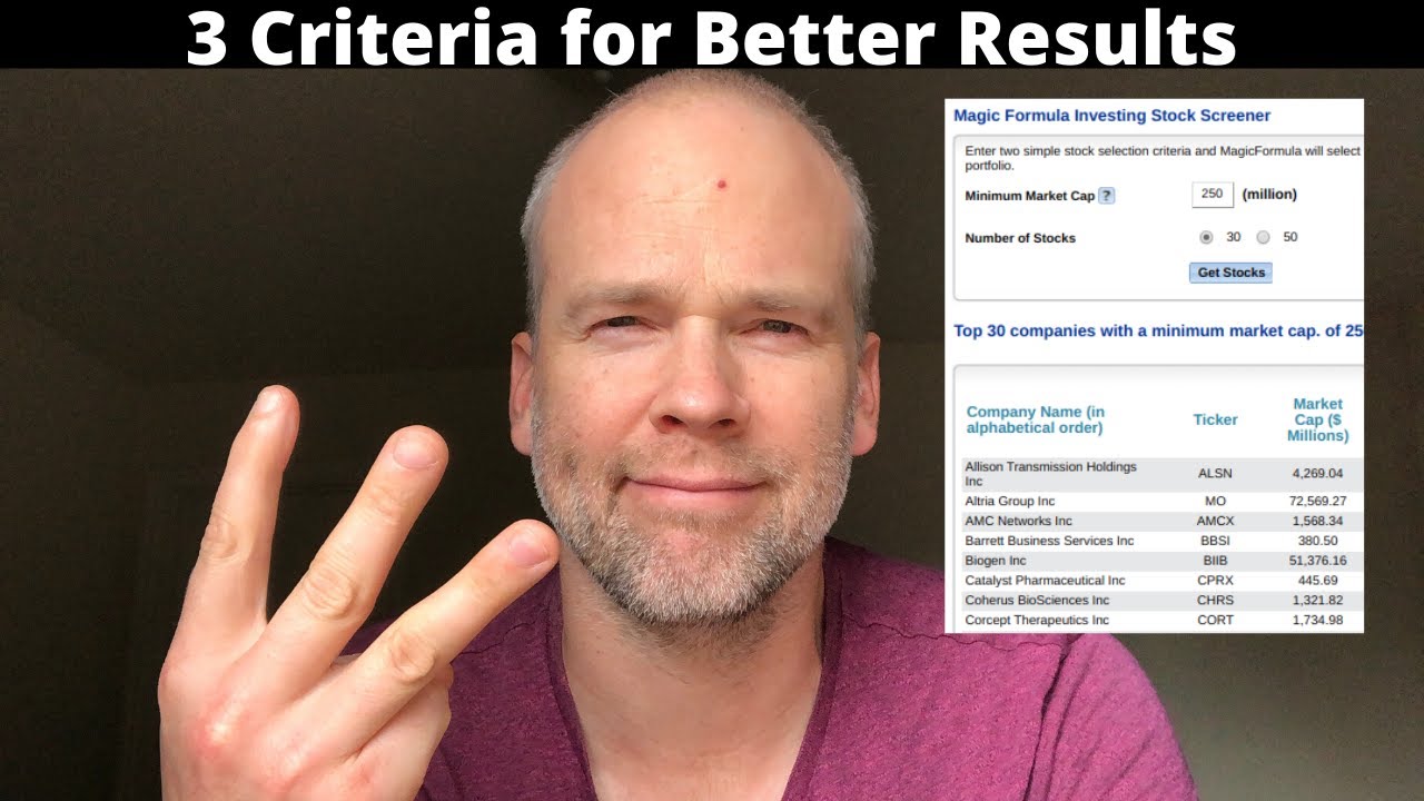 Does The Magic Formula Investing Strategy Still Work In Youtube