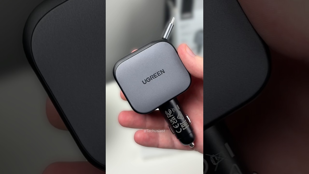 UGREEN Nexode Car Charger 145W With Retractable USB-C Cable