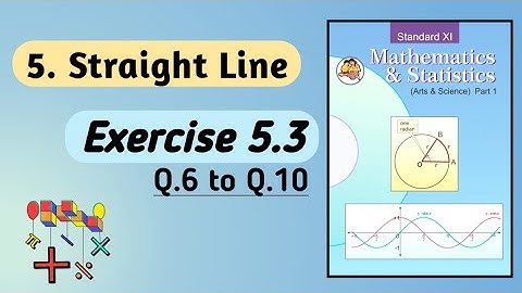 Exercise 5.3 class 11th maths part 1 chapter 5 straight line | Q.6 to 10