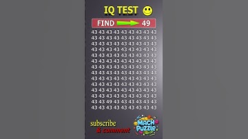 Tell me where 49? | Brain Teaser IQ Test #shorts #different #puzzles #opticalillusion #quiz