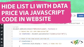 How to Hide List Item li with data-price using JavaScript Code in Website | WordPress | PHP | HTML