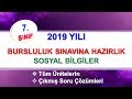 2019 Bursluluk Sınavına Hazırlık |7.Sınıf Sosyal Bilgiler |Çıkmış Soru Çözümleri (2019)