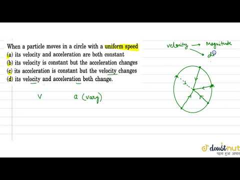 वीडियो: जब कण एकसमान चाल से एक वृत्त में गति करता है?