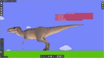 t-rex animation test algodoo
