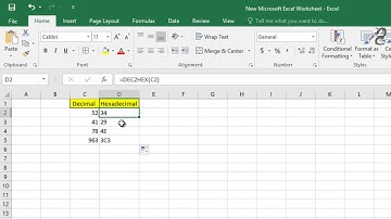 How to Convert Decimal Values to Hexadecimal in Excel