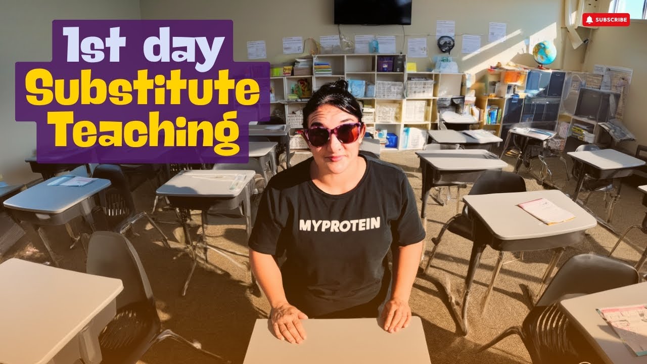 first day as a sub! | substitute teacher vlog - YouTube