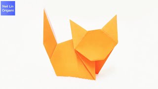 Easy Origami Cat Tutorial  How to make a paper Cat
