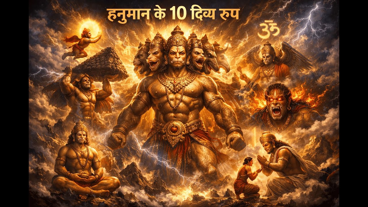 हनुमान जी के 10 रहस्यमय रूप || Dashroopi Hanuman Katha || Ramayan Ke Gupt Rahasya