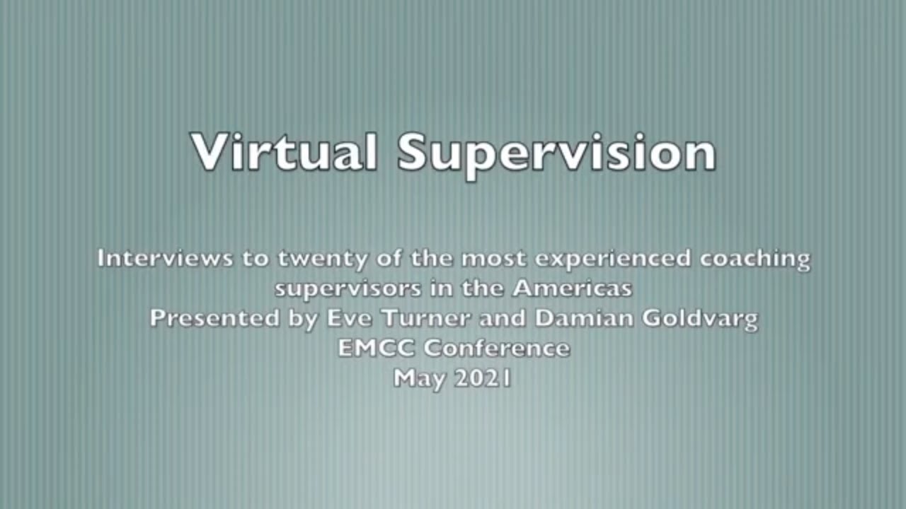 Virtual Coaching Supervision, interviews two twenty coaching supervisors from the Americas.