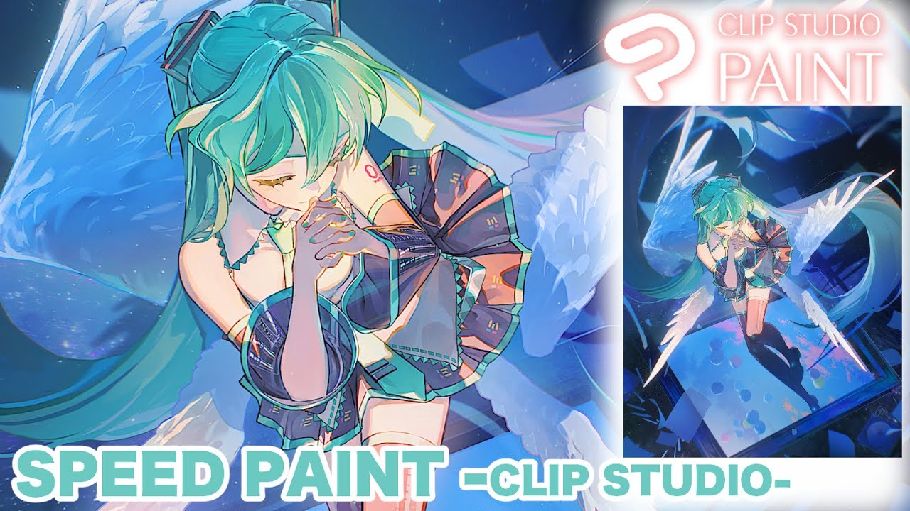 初音ミクの誕生日の絵を描いてみた2024【CLIP STUDIO PAINT　グリザイユメイキング】-SpeedPaint-