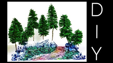 EASY DIY / MINI PINE TREE 🎄 / XMAS DECORATION IDEA / WITH CREPE PAPER / DIY IDEA /