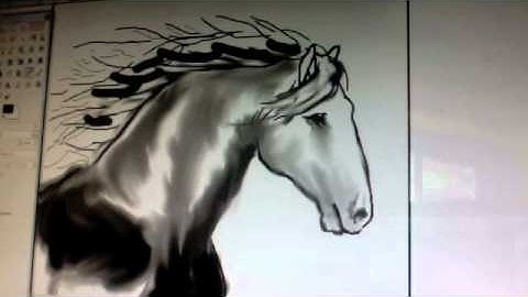 Speed Paint Horse With MS Paint and GIMP