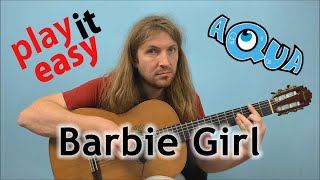 Video thumbnail of "Barbie Girl - Aqua guitar cover"