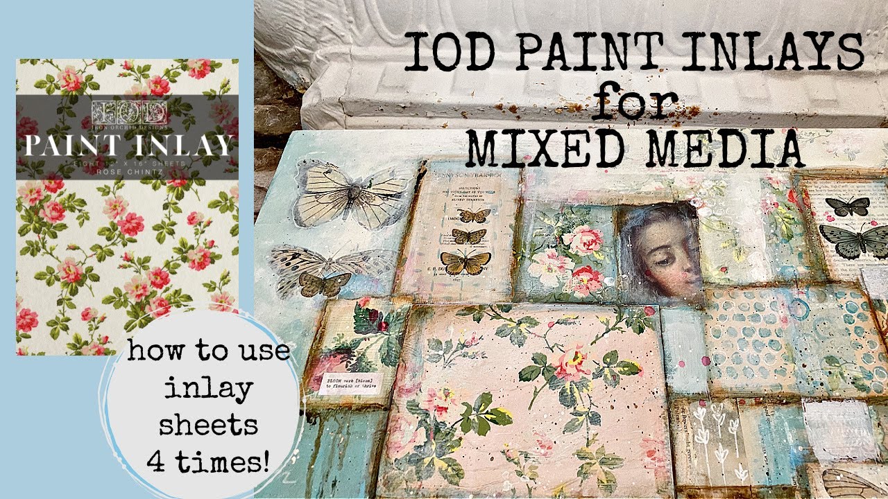 Mixed Media with IOD Paint Inlays. Use the sheets 4 times!