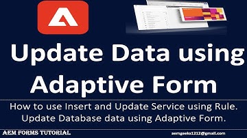 AEM Forms #14 | Update Data using Adaptive Form and Form Data Model Update Service