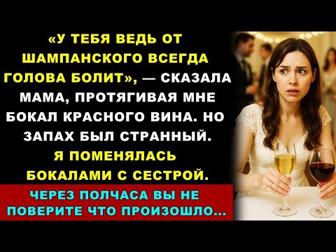 На Помолвке Мама Дала Мне Бокал Красного Вина Запах Был Странный Я Поменялась Бокалами С Сестро
