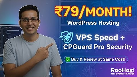 VPS Level Speed at ₹79/mo!  | Best WordPress Hosting | RooHost