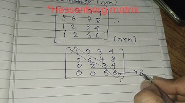 Hessenberg matrix #maths #education