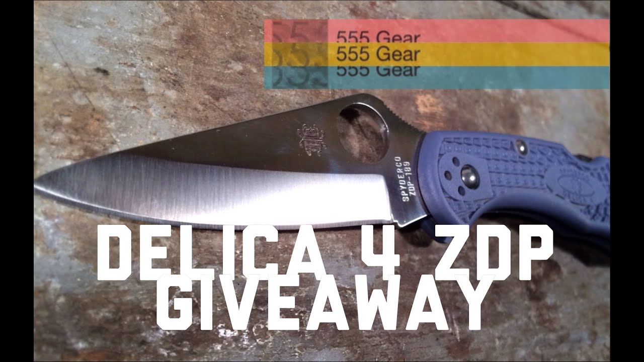 Giveaway (CLOSED): Spyderco Delica 4 ZDP-189 LE & Channel Update