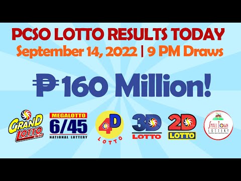 PCSO Lotto Result September 14, 2022 9PM Draw