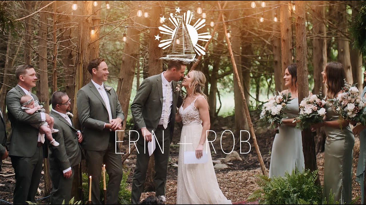 Funny priest has everyone laughing! | Backyard wedding in Ennis, ON