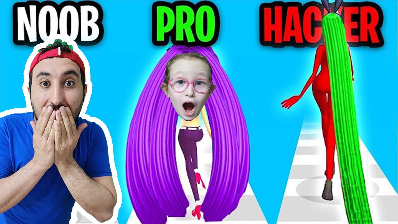 BAHAR VE BANU ALYA İLE SAÇINI EN ÇOK UZATAN OYUNU KAZANIR! 😱 HAIR CHALLENGE!! GÖKHAN BAHAR OYUNA GEL