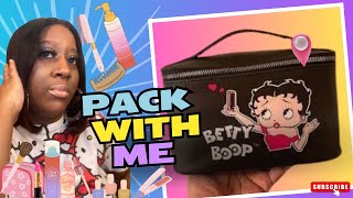 Pack With Me|Makeup, Skincare, & Haircare