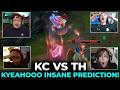 Les Streamers Réagissent au PREDICT FOU de Kyeahoo sur Heretics | KC vs TH Réactions